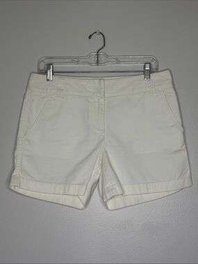 J. Crew Cream Classic Twill Chino Shorts Size 6